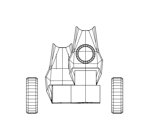 Structure automobile 2 places coupe face